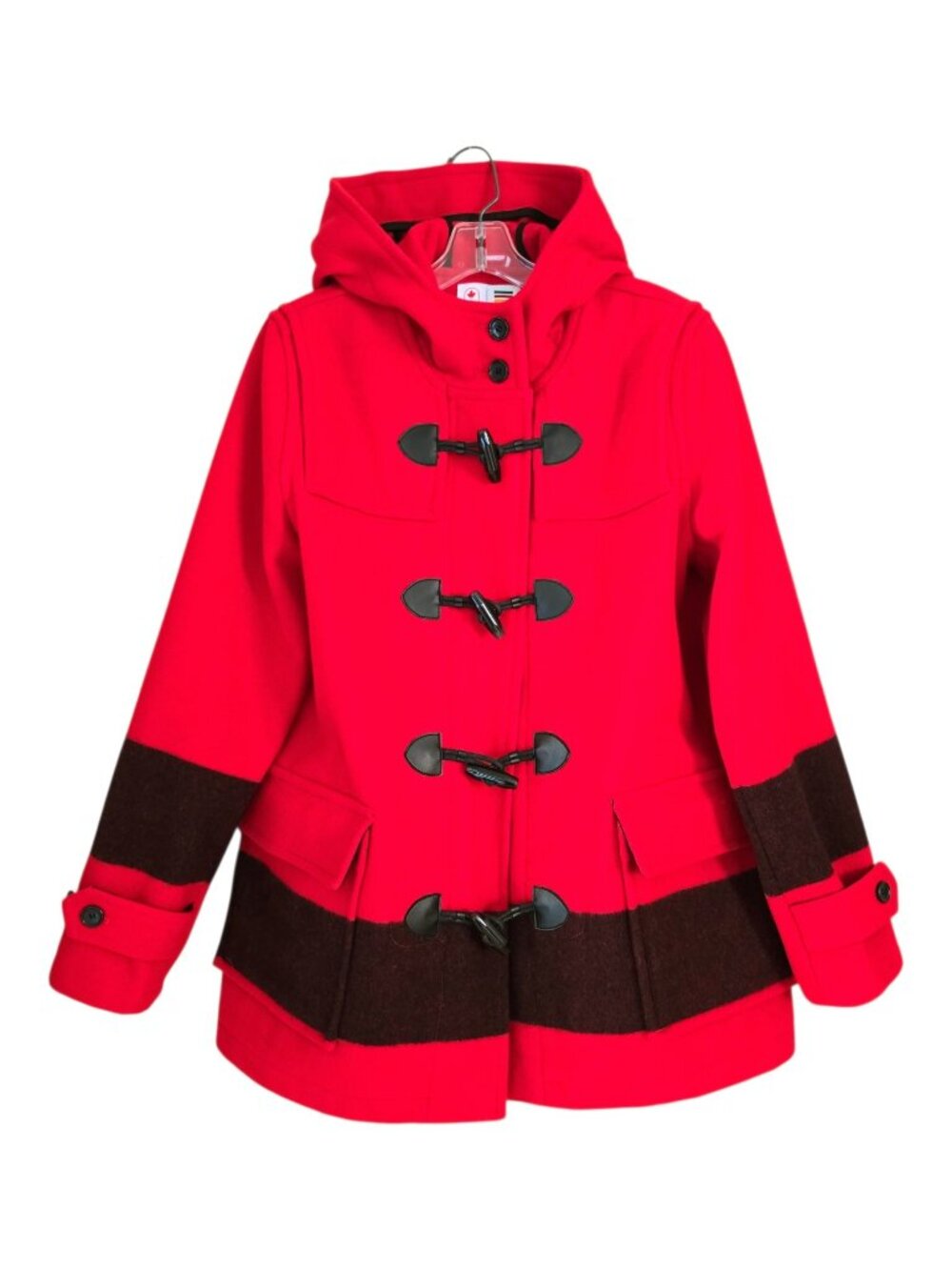 Hudson's Bay HBC Official 2014 Team Canada Olympic Wool Duffle Coat Red Women XL